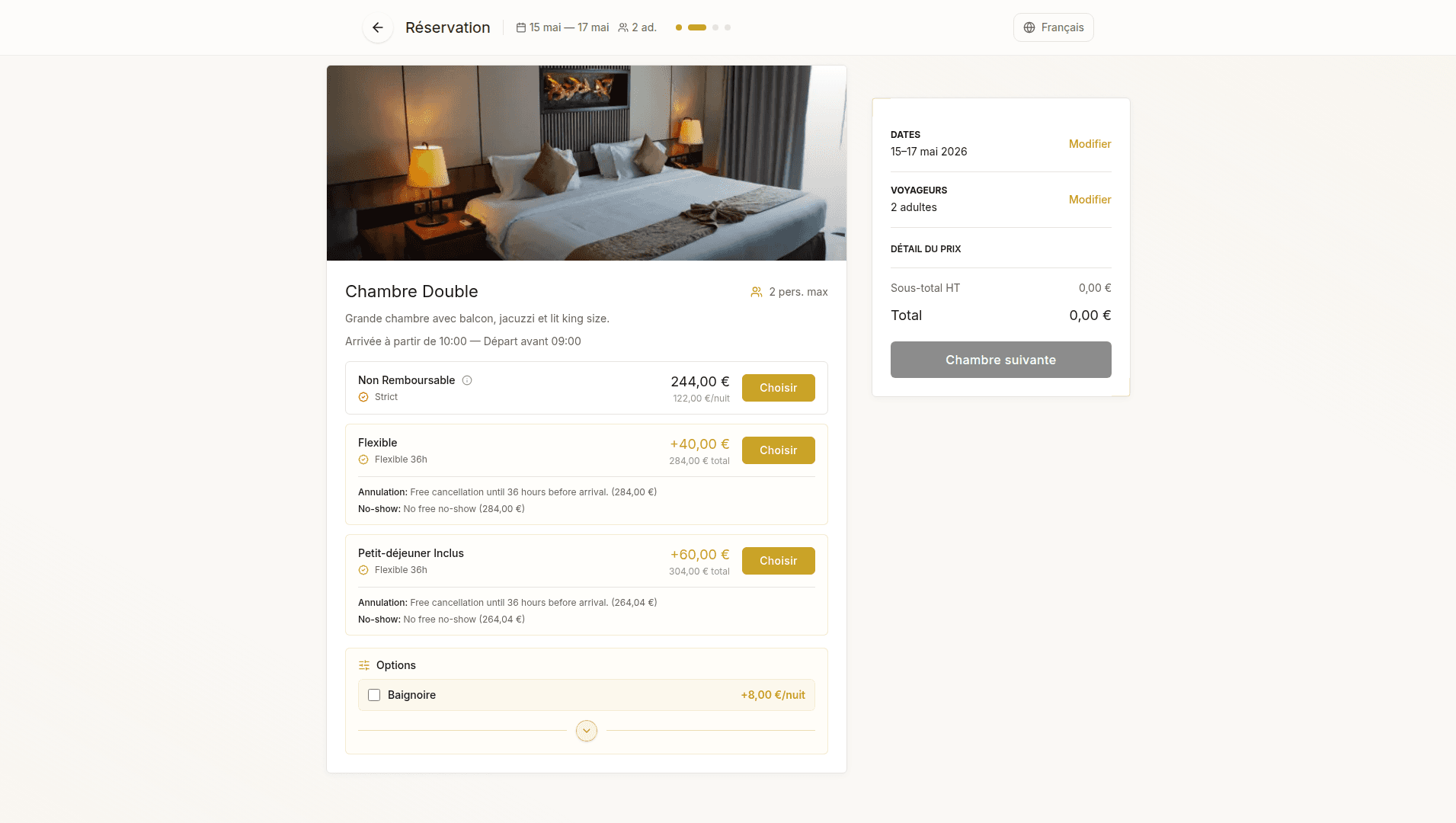 Room selection