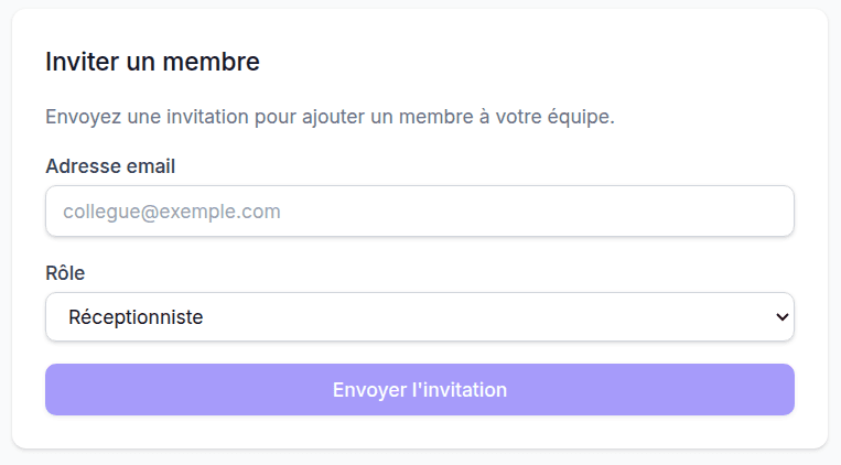 Invitation form